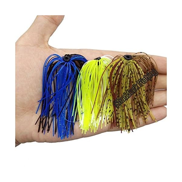 Shaddock-Fishing-10-Bundles-50-Strands-Premium-Silicone-Skirts-Assorted-Color-Fishing-Skirt-Lures-for-DIY-Spinnerbatis-Buzzbaits-Rubber-Jig-Lures-Squid-Rubber-Skirt-Fly-Tying-Material-Line-Foot
