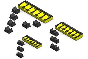 3D Tool Trays MagAttach Socket Extension Organizers (3 Piece Set, Yellow/Black)