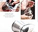 Guluman (2 pcs) Glass & Stainless Steel Salt and Pepper Grinder Set - Brushed Stainless Steel Pepper Mill & Salt Mill Shakers with Adjustable Ceramic Rotor