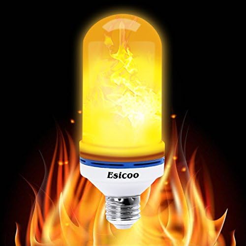 Led Flame Lights, Flame Effect Light Bulb Flickering Fire Effect Bulb Vintage Atmosphere Simulated Decorative Light for Outdoor Home Hotel Bars Restaurants Holiday Base E26/E27 Bulb Esicoo