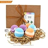 Bath Bombs Gift Set-Lush Bath Bombs with Rings Fizzy Spa to Moisturize Dry Skin Bath Salts Gift Idea for Her/Him, Wife, Girlfriend, Men, Women 3.2oz