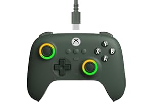 8Bitdo Ultimate C Wired Controller for Xbox, RGB Lighting Fire Ring and Hall Effect Joysticks, Compatible with Xbox Series X|