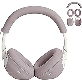 Adhiper 3-in-1 Silicone Sweat Case Cover for Sony WH-1000XM6 Headphones, XM6 Covers Accessories Silicone Ear Pads Covers & Headband Cover & Ear Cups Protector, Washable & Sweatproof - Smoky Pink