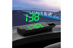VJOYCAR Universal Car HUD Head Up Display GPS Speedometer Digital Speed Display Windshield Projector MPH Project on Wind Glass for Auto Vehicle Motorcycle Tractor Glof Cart Truck Motorhome