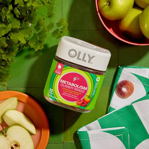 OLLY Metabolism Gummy Rings, Apple Cider Vinegar, Vitamin B12, Chromium, Energy and Digestive Health, Chewable Supplement, Apple Flavor - 30 Count - Image 12