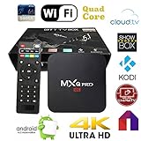[2018 Version] Streaming Player MXQ Pro HDTV Box UHD 4K Android 6.0 64 Bit Amlogic S905X Quad Core with Mini Wireless Keyboard