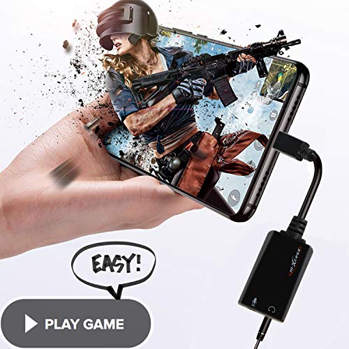 ZAMO 2 in 1 USB C Audio Adapter,Type C to 3.5mm DAC Aux Headphone Jack Cable with USB-C PD Converter for Google Pixel 2 2 XL