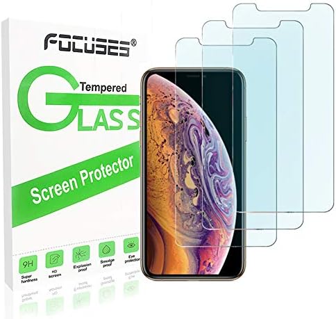 Focuses iPhone XS Max 11 Pro Max Screen Protector,Anti Blue Light iPhone XS Max 11 Pro Max Tempered Glass Screen Protector.3 Pack