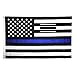 INNOCHEER Thin Blue Line Flag 3x5 ft - 210D Nylon, Embroidered Stars and Sewn Stripes with 2 Brass Grommets For Outdoor Events and Indoor Display