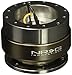 NRG Innovations Gen 2.0 Steering Wheel Quick Release Adapter 6-HOLE with Mounting Bolts (Gun Metal Body/Titanium Chrome Ring), NRG-SRK-200GM