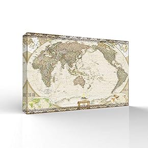 World Maps Pictures Home Wall for Bedroom Living...
