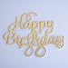 2 Pack Gold and Silver Happy Birthday Cake Topper Glitter Party Event Decorations