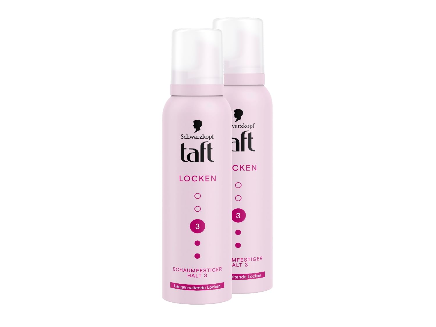 Schwarzkopf Taft Foaming Curls (2 x 150 ml), Hold Level 3, Hair Foam for Long-Lasting Curls, Vegan Formula*