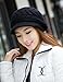 Women Fashion Hats and Winter Gloves Mittens Thick Knit Sport Cap Warm Hat Black
