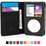 Snugg PU Leather Flip Case for iPod Classic - Black