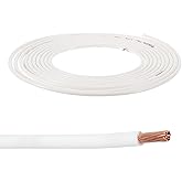 MECCANIXITY THHN Stranded Wire 10 Feet 14AWG Gauge Insulation Building Wire - UL Listed Copper Cable - PVC 600V Electrical Wire for Residential,Commercial,Industrial,Grounding - White