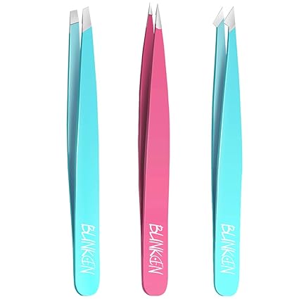 Tweezers Set Professional Stainless Steel Tweezers Great Precision For Eyebrow Hair Facial Hair Ingrown Hair Remover Multico Pack Of 3