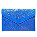 FASHIONROAD Fashion Road Modern Womens Floral Pattern Cross Body Cut Out Slim Chain Statement Bags Cross Body Handbags Blue