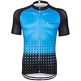 PANDOOM Men's Breathable Short Sleeve Cycling Jersey Quick Dry MTB Biking Shirts Outdoor Sports 2XL