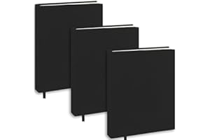 KICNIC Black Book Covers 3 Pack, 6"x9" Stretchable Book Sox Suitable for Most Hardcover Books, Up to 8.5”X9.5”, Washable and Reusable Protective Cover for Textbooks