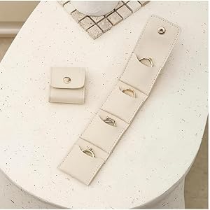 1PC Foldable Travel Jewelry Roll, Portable Jewelry Storage Box with Multiple Compartments, Suitable for Earrings, Rings, Neck