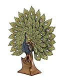 Deco 79 Poly-Stone Peacock, 11 by 14-Inch