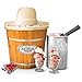 Nostalgia ICMP400WD Electric Wood Bucket Ice Cream Maker, 4-Quart