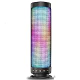 [Charging Port Improve] InaRock 10W Hi-Fi Portable Wireless Bluetooth 4.0 NFC Speaker 5 LED Light Visual Display Mode Powerful Sound with Build in Microphone Support Hands-free Function TF Card