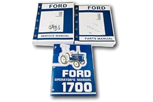 AGPUBS Manual Set for Ford 1700 Tractor Service Parts Operators Owners Repair Catalog