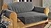 Elegance Linen Quilted Slip Cover Water-Absorbent Furniture Protector for Sofa, Gray