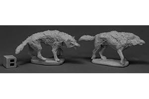 Reaper Miniatures Dread Wolves (2) 77533 Bones Unpainted RPG D&D Figure