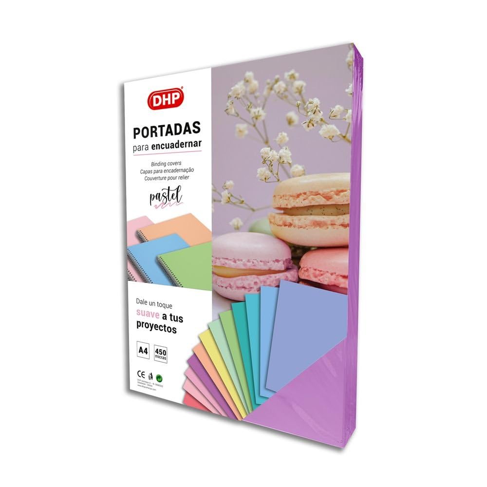 Pack of 100 Polypropylene Binding Cover, 0.45 mm Thick, A4 Format, Pastel Purple