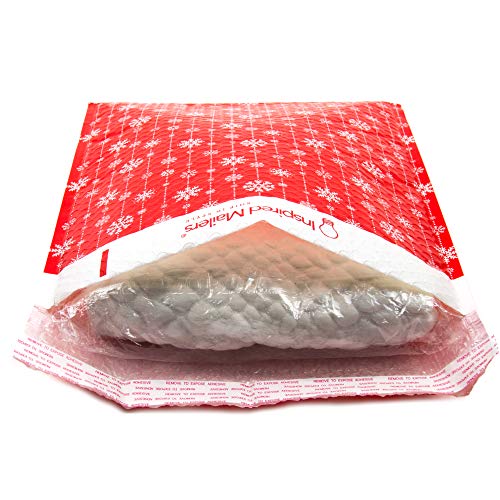 Inspired Mailers - Bubble Mailers 12x15 (Writable Area) - Winter Snowflakes - Choose Between 6x9, 10x13 and 12x15 Sizes - Padded Envelopes (12x15, 25 Pack)