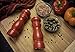 Premium Salt & Pepper Grinder Set of 2 - Gorgeous Glossy Red - Professional Chef Standard - Ceramic Mechanism - Stylish Table Decoration - Beautiful To Hold And Use - Salt & Pepper Shakers Mills