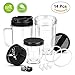 Replacement Parts Cross Blade Cups Lids Gaskets Gear 14 Piece Set Compatible with Magic Bullet Blender Juicer Mixer 250W Accessories