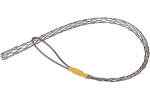 VGongTech Cable Pulling Grip Sock Kit Galvanizing Steel Antislip Pipe Cable Wire Pulling Grips Lassos Set Flexible Eye Mesh Rope Yellow