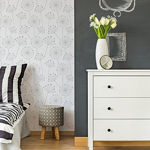 Puffs Scandinavian wall stencil - Expedited 3 Days Delivery - Wall Accent - Reusable Template - Large Mylar Washable Plastic - Repeatable Pattern for Bedroom Décor
