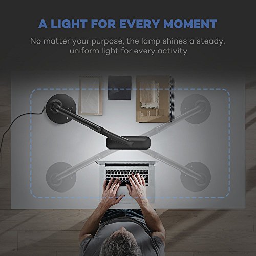 image for TaoTronics LED Desk Lamp Fully Rotatable Dimmable, Wider Lighting Zone