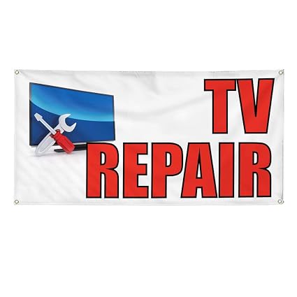 Amazon Com Vinyl Banner Sign Tv Repair 2 Style A Business Tv