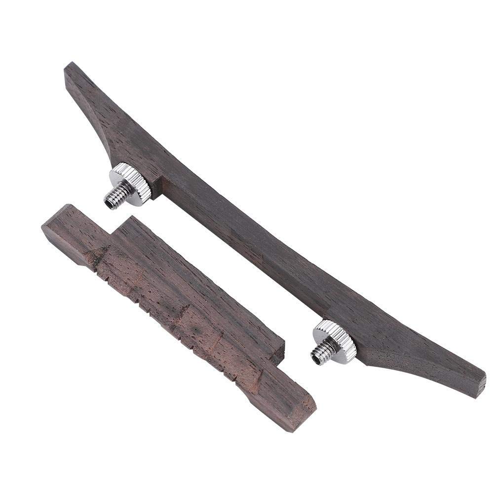 Bnineteenteam Mandolin Bridge Saddle, Rosewood Adjustable Mandolin Bridge Replacement Musical Instrument Accessories