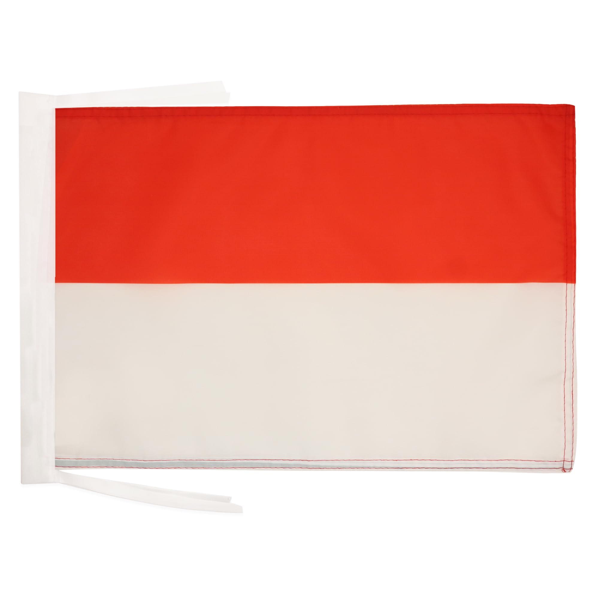 AZ FLAG - Monaco Flag - 18'' x 12'' - 100% Polyester Monégasque - Monacans Small Banner with Two Cords - Fade Resistant - Vivid Colors - 18x12 in - 45x30 Cm — image 1