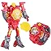 XHAIZ Kids Transformers Toys, Rescue Bots Watch for Kids 2 IN 1 Toys for 3-6 Years Old Boys, Robot Watch as School Gift (Red)