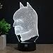 HUI YUAN Batman 3D Lamp Room Bedroom Decorative Night Light Multi 7 Color Change USB Cable Smart Touch Button LED Desk Table Light Kids Kiddie Gift Home Decoration