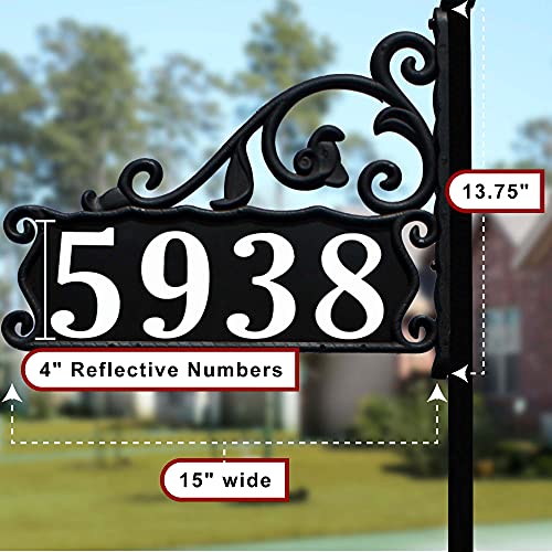 Address America Boardwalk Home Address Yard Sign with Customized House