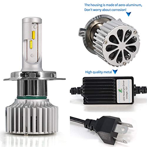 H4 9003 HB2 LED Headlight Bulb Hi/Low Beam 3 Color Canbus Conversion Kit Adjustable Beam Extremely Bright For Car Vehicles Truck Replacement(Pack of 2) - Thumbnail 4