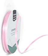 Vaessen Creative Satin Ribbon Pink 6mm x 10m Double-Sided Shiny