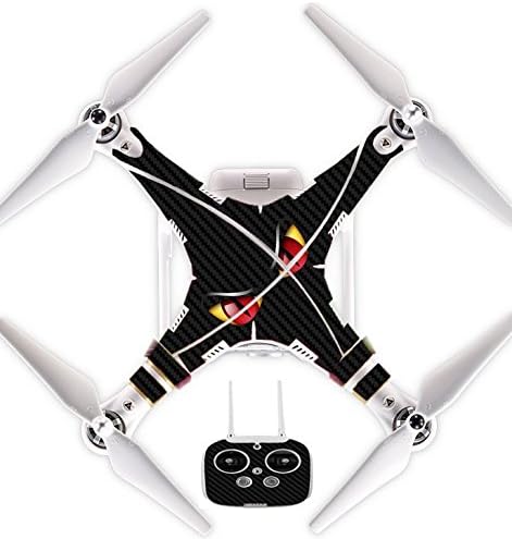 Carbon Fiber Angry Eyes DJI Phantom 3 Professional / Advanced / 4K Pro Vinyl Skin Wrap Decal Sticker Radio Battery Tablet Holder Quadcopter