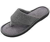 RockDove Memory Foam Men's Flip Flop House Slippers, Spring Summer Open Toe Thong Sandals w/ Indoor Outdoor Shoe Sole