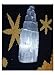 JIC Gem Clearance Natural Selenite Lamp Mini White Gemstone Crystal Lamp 4 inches Color Changing Light + Use Batteries