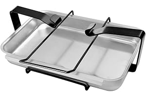 Stanbroil 7515 Aluminum Gas Grill Catch Pan and Holder Grease Collection Pan Replacement for Weber Genesis 1000-5500, Genesis Silver/Gold/Platinum, Genesis II Series, Platinum I/II, and Summit Grills